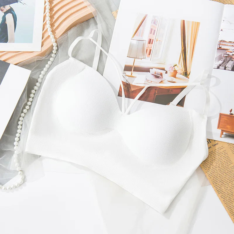 Seamless Bras For Women Deep Vneck Push Up Bra Wireless Bralette Women's Sexy Lingerie Beautiful Back Underwear Female Crop Top