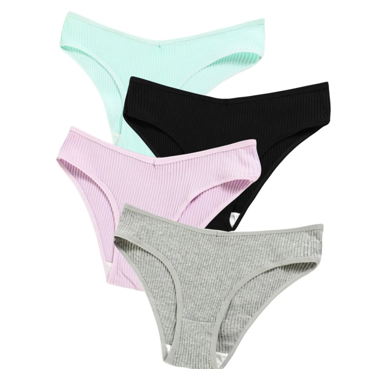 7Pcs/Set Cotton Panties Low Rize Panties For Women Breathable Underwear Female Underpants Sexy Lingerie V-waist Briefs M-2XL