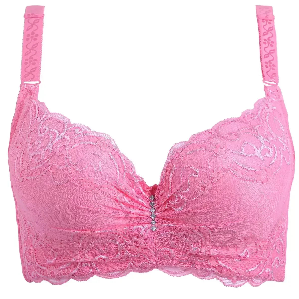 Plus Size Female Lace Bra Thin Bralette 80-105 C/D Cup Push Up Brassiere Widening Side 4-Row Button Bras Absorbs Sweat Underwear