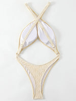 Tummy Cut Out Extreme Micro Thong Female Swimwear One Piece Swimsuit Women Cross Backless Monokini High Cut Bathing Suit Swim