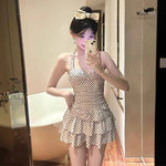New High-end Popo Group Classic Bodian Cake Skirt, Slim Fit and Slimming One-piece Swimsuit for Women