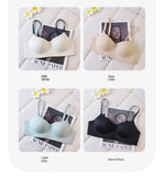 MOYISU Traceless Bra Women's Small Breasts Hold Together Without Underwire Comfort Skin Friendly Soft Support Bra Women's Bras
