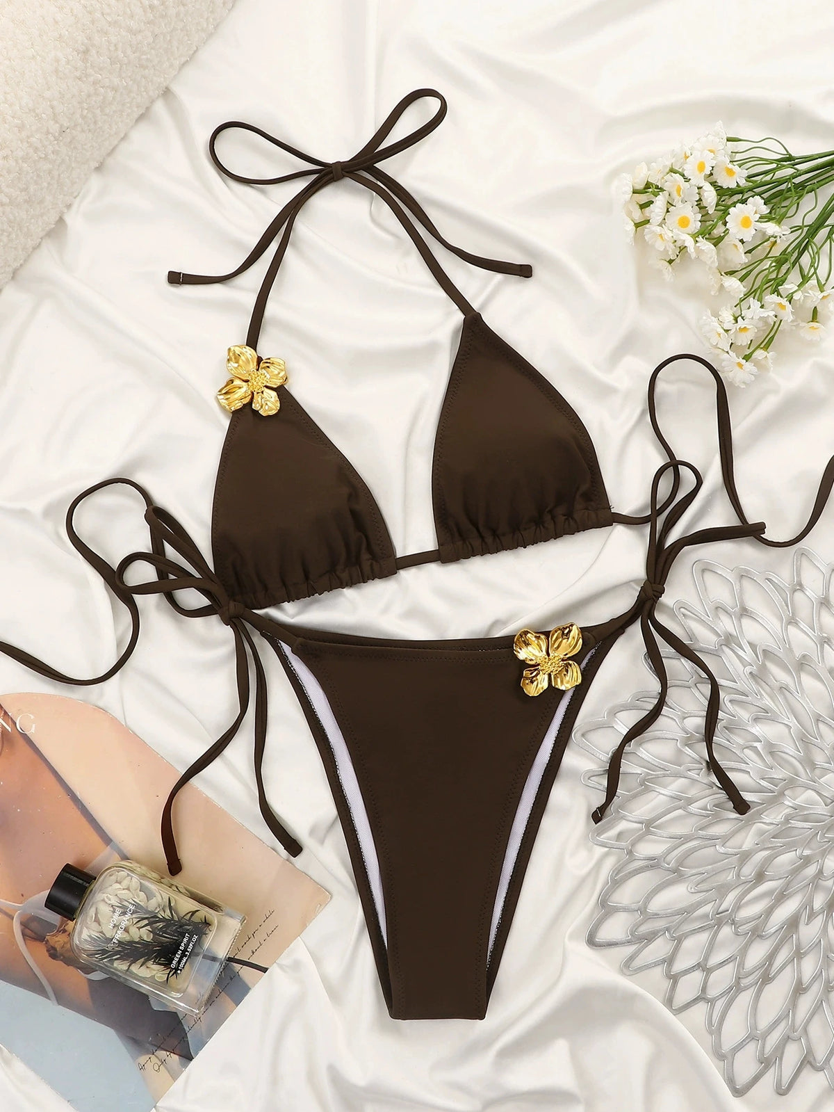 DEKA Sexy Micro Push Up Triangle Bikinis Sets Women Bandage Solid Swimsuit Brazilian Summer Holiday Bathing Suit Swimwear
