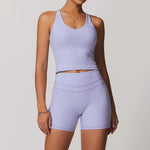 Yoga Set 2PCS Women Tracksuit Nude Feeling Workout Sets Gym Clothes Push Up Fitness Running Sportwear Sport Bra Leggings Suit