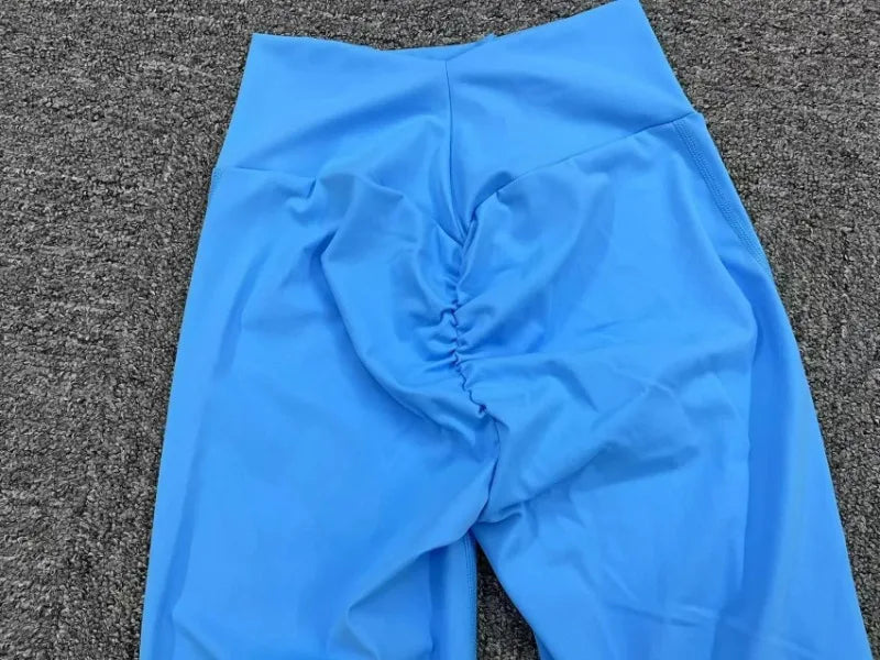 Women's Seamless Yoga Leggings Pants Sports Fitness Peach Hip-lifting High Waist Slimming Dance Training Workout Flared Pants
