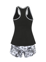 Women's Bathing Suit Two Pieces Tankini Set Summer Sexy Beach Wear High Waisted Print Shorts Swimwear Raceback Women Swimsuit
