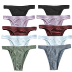 10Pcs/Set Women Seamless Panties Ribbed Underwear Sexy Lingerie High Leg Cut Female Sports Underpants Femme Thongs