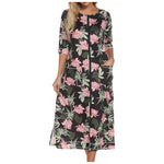 Summer Dresses For Women 2024 Zipper Front Robe Half Sleeve Bathrobe Full Length Soft Cotton Duster Dress With Pockets Home Wear