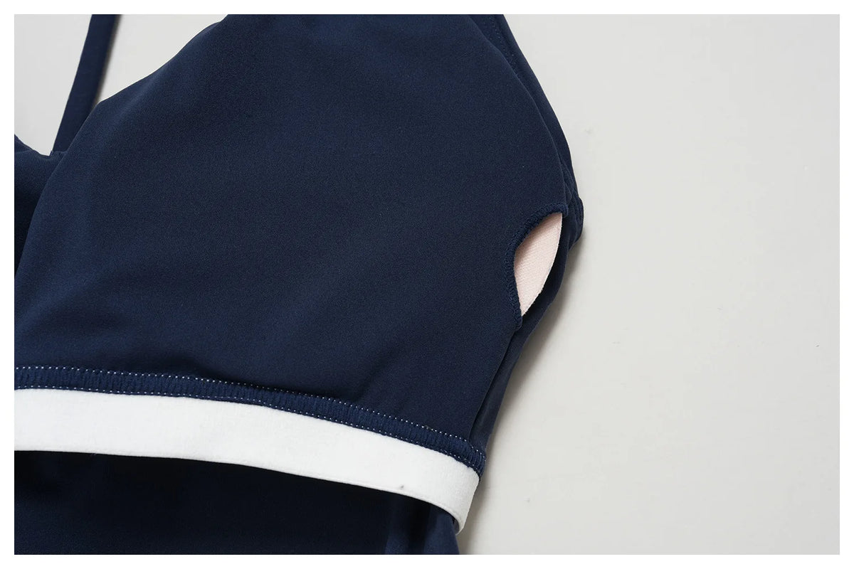 Color Blocked Yoga Suit 2 Pieces Women Slim Sports Tank Top High Waist Leggings Shorts Outfit Tight Outdoor Running Fitness Suit