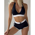 Sexy High Waist Bikini Shorts 2026 Women Swimsuit Two Pieces Swimwear Female Sports Casual Bikinis Set Black Bathing Suits Pool