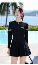 New Women's Split Style Swimsuit for Slimming, Belly Covering, and High-end Sports Style