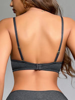 Women's Plunge Push up Bralette Underwire Comfortable Sexy Lingerie Gathered T-Shirt Bra Solid Style for Supportive Fit Bra
