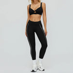 Women Yoga Set 2/3PCS Gym Clothes Long Sleeved Sportswear Yoga Suits Fitness Tracksuits Sport Outfits Crop Tank Bra Gym Leggings