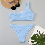 White Micro Bikini 2024 Brazilian Biquini One Shoulder Thong Swimsuit Women High Cut Bathing Suit Swimwear Female Summer Beach