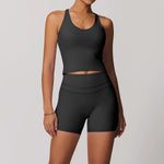 Yoga Set 2PCS Women Tracksuit Nude Feeling Workout Sets Gym Clothes Push Up Fitness Running Sportwear Sport Bra Leggings Suit