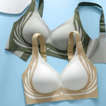 Women's V-Neck Seamless Push-Up Bra with Anti-Spill Design 4 Colors Anti-sagging Lift-up Bras Plus Size Comfort Lingerie M-4XL