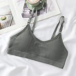 Women Seamless Tube Top Push-Up Bra Removable Pads Ribbed Bralette Adjust Straps Soft Stretchy Non-wire Underwear Sexy Lingerie