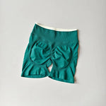 Women's High-Waisted Seamless Yoga Sports Shorts Hip-Lifting Knitted Peach Pants Summer Training Fitness Wear