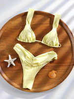 Miyouj Triangle Bikini New Two Piece Suit Solid Color Beachwear 2026 Bikini Women's Swimsuits Sexy Bathsuit Micro Thong Swimwear