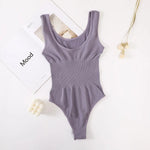 Women Seamless Jumpsuits Tummy Control Shapewear Pants Female Bodysuit Slimming Underwear U Back Tops Sexy Thongs Bodyshaper