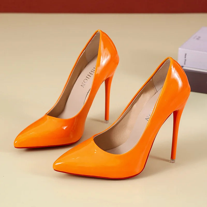 Large Size High Heels Women 2025 Spring and Autumn Stiletto Pointed Toe Fashion Solid Color Shallow Mouth Women's Shoes