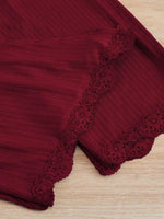 Comfortable 3-Piece Women's Pajamas Set with Lace Splicing