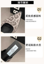 2026 New Summer Women Cover Toe Mules Slippers Fashion Metal Decoration Thick Heel Slide Shoes Comfort Street Style Footwear