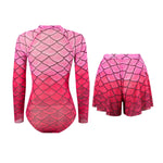 2025 New Sexy Print One Piece Swimsuit Women Swimwear Monokini Long Sleeve Bathing Suit Female Bodysuit Surfing Swim Wear Beach