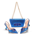 Doershowbeautiful High Quality African Style Ladies Shoes And Bags Set Latest gold Italian Shoes And Bag Set For Party HMA1-4
