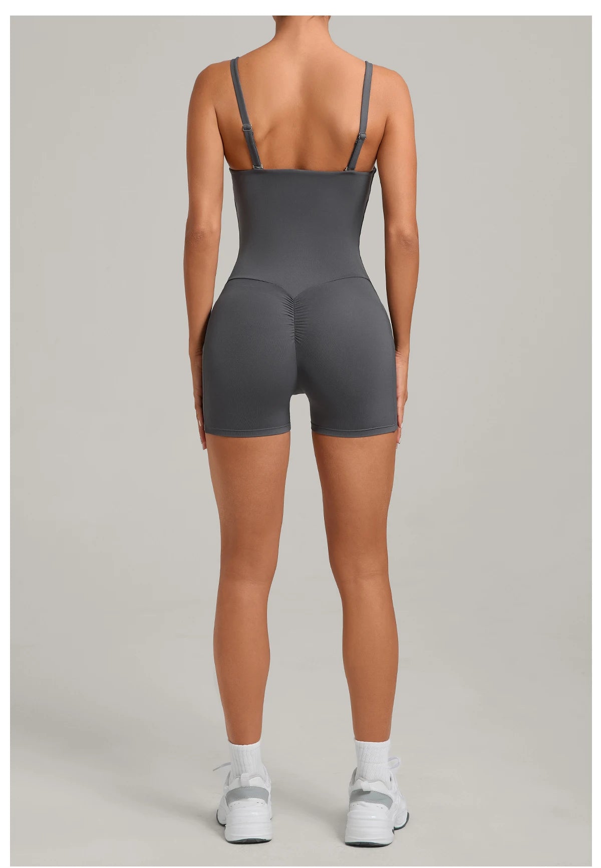Womens Two Way Wear Bodysuit Sleeveless Yoga Stretch One Piece Romper Sexy Fitness Side Pockets Sportwears Bodysuit