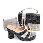 Doershow African fashion Italian Shoes And Bag Sets For Evening Party With Stones wine Italian Handbags Match Bags!HTG1-9