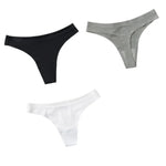 3Pcs/Set Women Panties Ultra-thin Thongs Female Underpants Seamless Underwear Sports Soft Solid Color Low Rise G-string