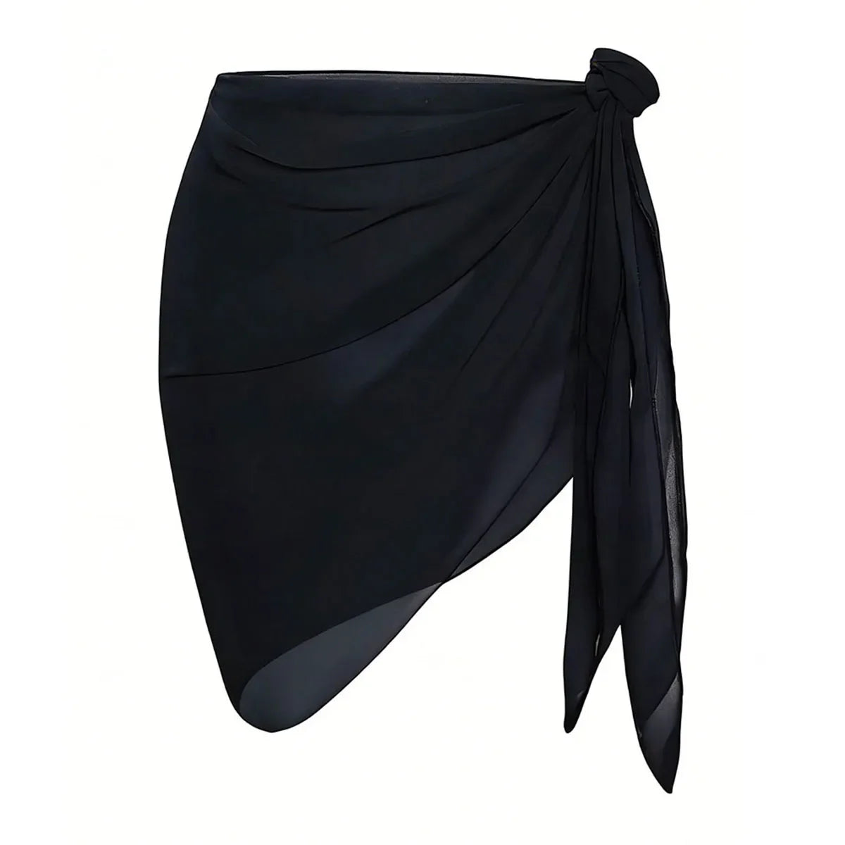 Summer Vacation Bikini Beach Skirt Women Beach Swimming Chiffon Skirt Lightweight Scarf Beach Swimsuit Hoodie Strap Design Sexy