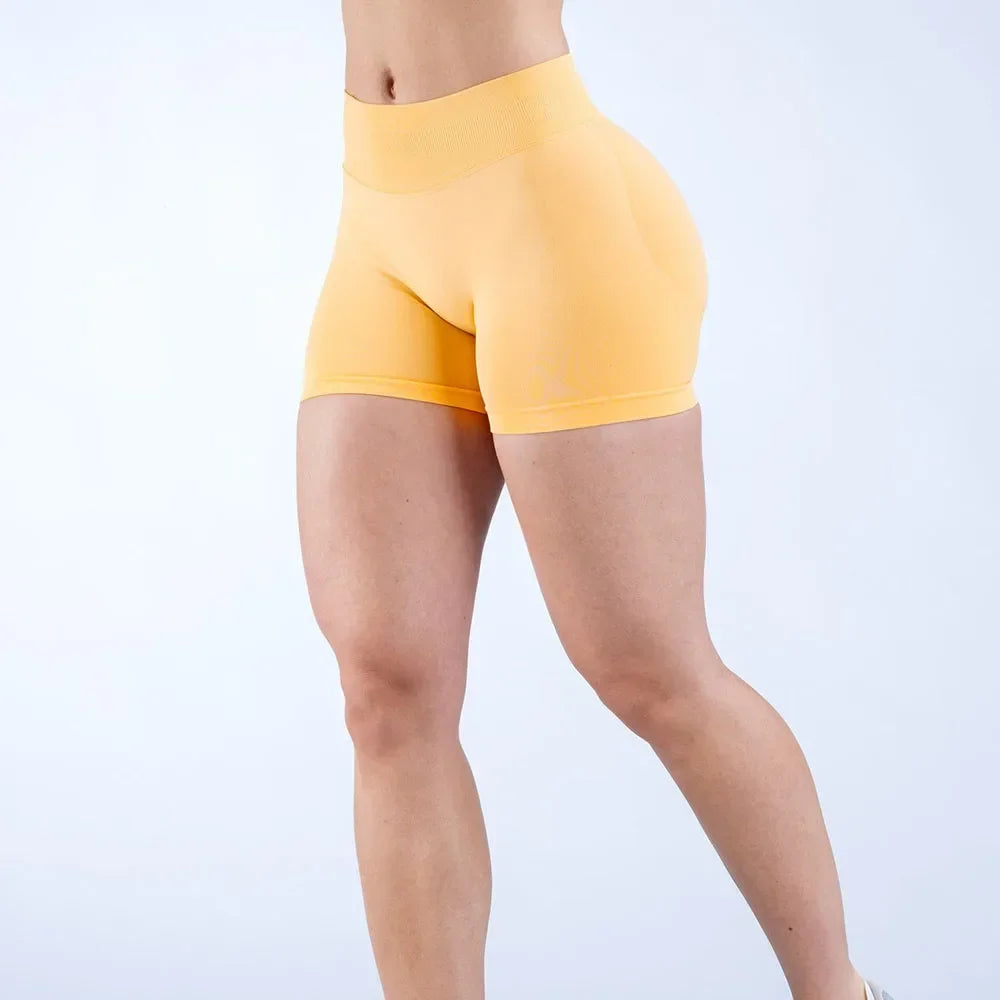 Women High Waist Yoga Shorts Stretch Breathable Sports Shorts Fitness Gym Running Workout Short Pants For Ladies