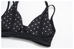 Fake Two-piece Sports Bra Yoga Sets Women Coffee Striped Patchwork Folding High Waist Wide Leg Pants Gym Running Fitness Suits