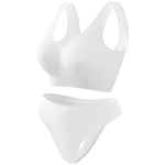 Seamless Bra Set Women Wireless Tanks Bra FemaleLow Rise Thongs Panties Sexy Lingerie Set Comfy Underwear Intimates S-5XL