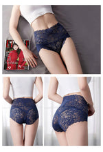 1pcs High-Rise Sexy Lace Briefs Comfortable Stretchy Semi Sheer French-Cut Panties Women's Underwear Breathable Lingerie S-3XL