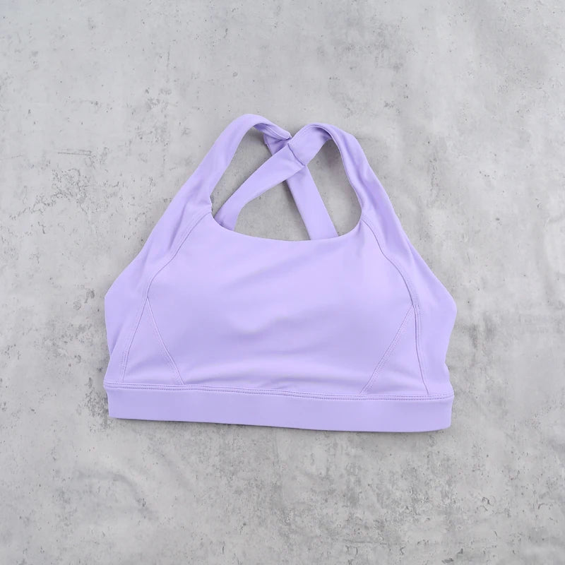 DIAS FIT JOY Cloud feeling wide shoulder strap cross beauty back removable padding sports bra Pilates cycling fitness