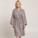 New Autumn Long Sleeve Crepe Cotton Loose Nightgown Comfortable Home Hotel Bathrobe Loungewear European American Style 2026