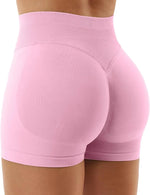 Gym Shorts Women Fitness Sports Biker Shorts 4.5" Low Waist Band Yoga Shorts Workout Tights Scrunch Butt Seamless Leggings Woman