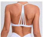 Women's Detachable Strap Yoga Bra Top Seamless Racerback Sweat-Wicking High Support for Yoga Running & Low Impact Workouts