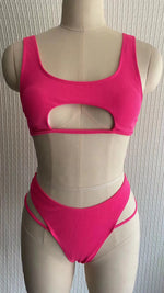 Micro Bikini 2022 Sexy Women Swimsuit Female Rib Bikini Set Push Up Women Swimwear Brazilian Biquini Cut Out Neon Bathing Suit