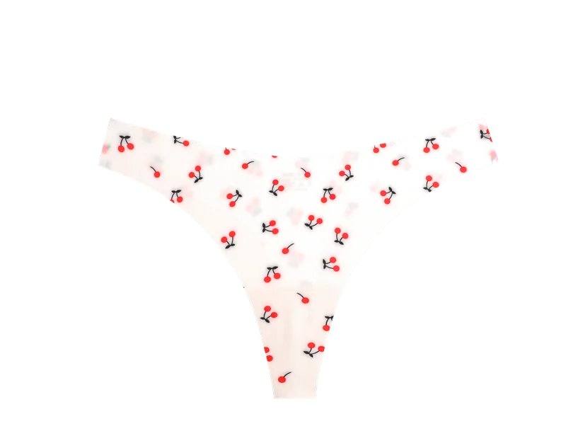 5Pcs Women G-string Seamless Sweet Fruit Thongs Low-waist Panties Ladies Soft Cute Thongs Female S-XL T-Back Panties Underwear