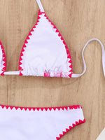 2026 New Sexy Low Bikini Set Swimwear Women Print Floral Brazilian Halter Backless Swimsuit Strappy Beachwear Dot Biquini Female
