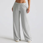 Women's Yoga Pants Autumn Winter High Waist Sweat Wide Leg Slimming Drawstring Loose Casual Outdoor Sports Running Sweatpants