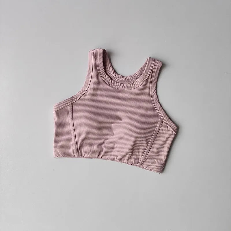 Women's Quick Drying Breathable Yoga Sports Vest I-Shaped Back Sports Bra Fitness Bra Chest Cushion Support