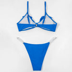 ZTVitality Ruffles Splicing Sexy Women Swimsuit 2025 New Arrival Padded Low Waist Summer Bikini Beach Swimwear Brazilian Biquini