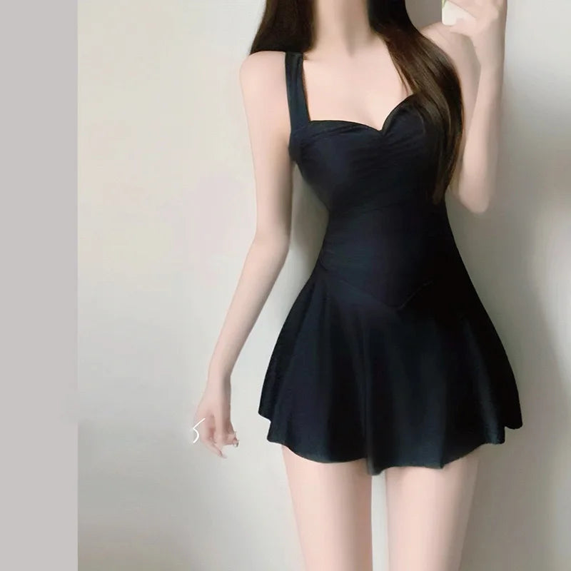 Summer New Women's One-piece Swimsuit, with Exposed Back, Slim and Sexy, Collection of Fairy Style Hot Spring Swimsuits