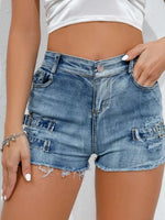 New High-Waisted Sexy Pants Denim Shorts JeansSolid Color Thin Charming Elegant Pure Desire Shorts For Woman Beautiful 5AML