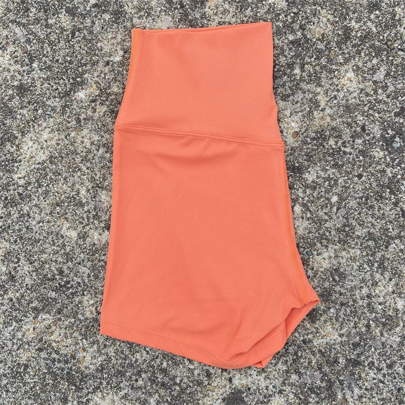 Solid Color High Waist Yoga Short Leg Women Fitness Sport ShortBike Soft Squatting Proof Comprehensive Training Jog Athletic